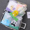10/5pcs Shoes Storage Organizer Bags Non-woven Travel Portable Closet Bag Waterproof Pocket Clothing Tranparent Hanging Bag. 