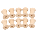 JAERBEE 30Pcs Wooden Empty Thread Spools Natural Color 29mm X23mm. 