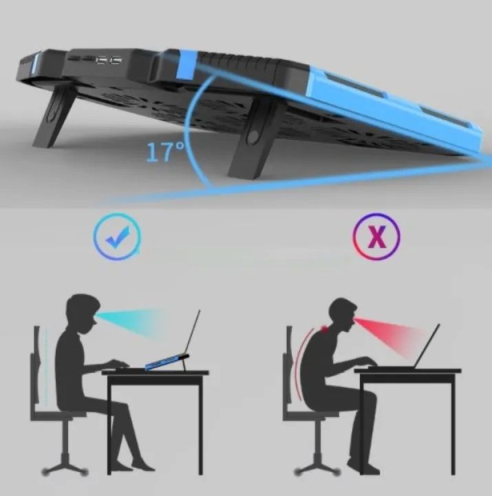 NUOXI%20Q7%20Ultra%20Professional%205%20Fan%20LED%20Backlit%20Speed%20And%20Height%20Adjustable%20Gaming%20Laptop%20Stand%20Cooling%20Pad%20-%20Image%206