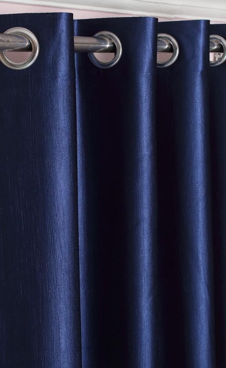 1%20Piece%20Silk%20Pattern%20Dark%20Blue%20Colour%20Window%20Curtain%20(4x6%20foot%20size)%20-%20Image%202