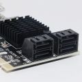 Expansion Card PCIE to SATA3.0 Expansion Card 4 Port SATA III 6G for SSD HDD IPFS Mining. 