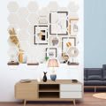 12Pcs/Set 3D Mirror Wall Stickers Home Decor Hexagon Acrylic Mirror Sticker DIY Mural Removable Room Decal. 