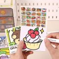 DIY Mini Cartoon Coloring Book Portable Note Coloring Watercolor Coloring Book 25Sheets Doodle Books Children's Art. 