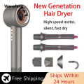 Wenefang Professional Leafless Hair Dryer 110V/240V Negative Ionic Sales promotion Hair Dryer Hot/ Cold Blow Dryer Hairdryer Home Appliance. 