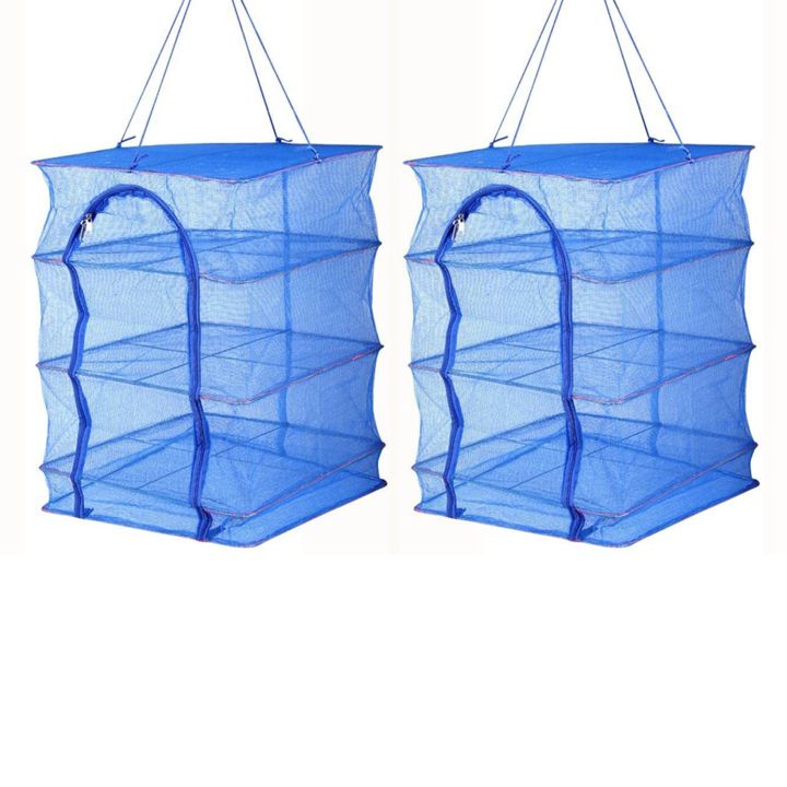 ARELENE 2Pcs Foldable 4 Layers Drying Rack for Vegetable Fish Dishes ...
