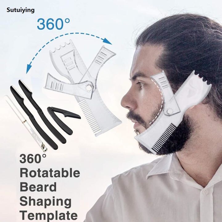 Sutuiying%20Professional%20Beard%20Styling%20Template%20Adjustable%20Beard%20Shaping%20Fashion%20Kits%20Practical%20Men%20Shaving%20Tool%20Sets%20Non-slip%20Styling%20Tool%20-%20Image%204