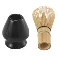 NAMUNY Matcha Green Tea Whisk Set - Whisk+Scoop+Tea Spoon+Black Whisk Holder. 