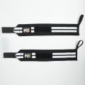 MuscleBlaze Wrist Support Wrap Black & White Free Size for Powerlifting Bodybuilding Premium Quality. 