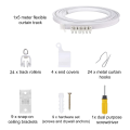 5 Metre Bendable Ceiling Curtain Rail Replacement Accessories Flexible Ceiling Curtain Rail, Curtain Rail, Accessories, Curved Curtain Rail. 