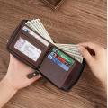 Zippered Men'S Wallet Convenient Fashion Multi-Card Holder Classic Retro Coin Purse for Fashion Use Gift For Men Travel. 