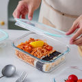 High Borosilicate Glass Lunch Box Microwave Heating Sealed Lunch Box. 