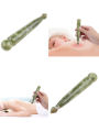 Aweisuan Hot Sale Natural Jade Stone Face Eye Massage Stick Jade Gua Sha Beauty Acupuncture Wand Natural Healing Stone Meridian Scraping Acupoint. 
