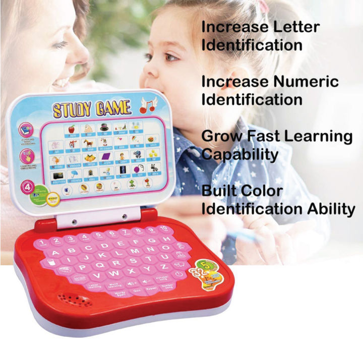 Early Learning Alphabet and Number Learning Educational Laptop Toy for Kids | With Soft Buttons & Interactive Voice Angry Bird Study Game Computer