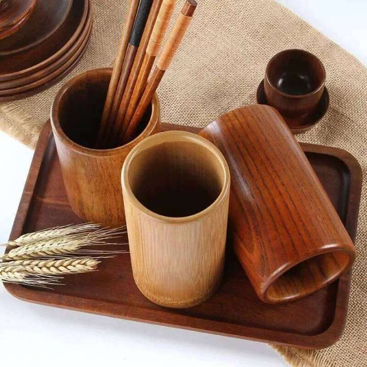 Wooden%20Cylinder%20Tableware%20Drainage%20Chopstick%20Rack%20Kitchen%20Storage%20Container%20Bamboo%20Restaurant%20Supplies%20-%20Image%202