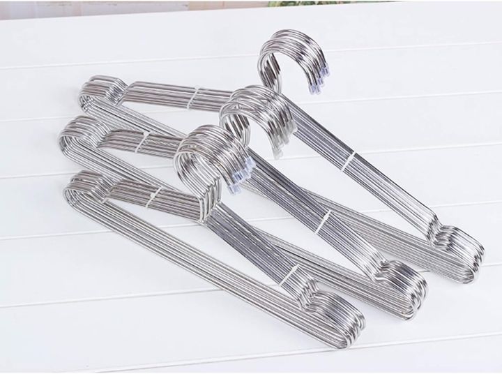 Metal%20Clothes%20Hange%20Bold%20Silver%20Solid%20Stainless%20Steel%20Hanger%20-%20Image%202