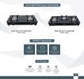 Butterfly Trio 3 Burner Glass top Gas Stove, Black, Auto Ignition. 