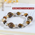【Top Picks】Natural Crystal Tiger Eye Stone Tea Crystal Bracelet White Crystal Himalayan Women's New Internet Bracelet Jewelry. 