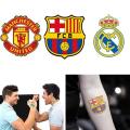 Manchester United Barcelona Real Madrid Soccer Club Temporary Tattoo Stickers. 