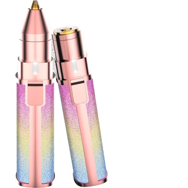 Rechargeable 2 In 1 Flawless Facial Razor, Painless Eyebrow Removal Shaver