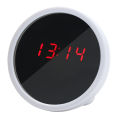 Mini Desktop Digital Clock LED Display Mirror Electronic Noiseless Table Alarm. 