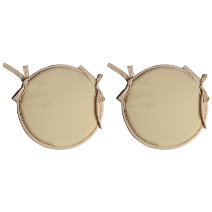 ARELENE Round Chair Seat Pads, 2 Pcs Circular Waterproof Chair Cushions for Indoor Outdoor Garden Dining Office Coffee Shop B