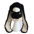 Masala Beads Harajuku Y2K Lovely Long Rabbit Bunny Mask Beanie Hat Women Winter Thicken Warm Windproof Knitted Caps Streetwear. 