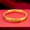 Sikhai Brand Gold Bangle with Unique Design – Real Gold Look, Adjustable & Long-Lasting (1 Pc). 