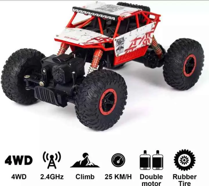 2.4Ghz%201/18%20Rc%20Rock%20Crawler%20Vehicle%20Buggy%20Car%204%20Wd%20Shaft%20Drive%20High%20Speed%20Remote%20Control%204X4%20Monster%20Off%20Road%20Truck%20-%20Image%204
