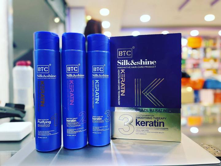 BTC Silk & Shine Innovative Hair Care Brazil Keratin 3 in 1 (Shampoo+Keratin+Conditioner) 300ml Pack Of 3