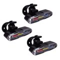 ZOROOM 3X USB Rechargeable Front Rear Bicycle Light Lithium Battery LED Bike Taillight Cycling Helmet Light. 