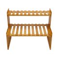 NAMUNY 2 Layers Bamboo Storage Rack Kitchen Spice Jar Bottle Seasoning Rack Decoration Organizer Shelf Home Desktop Racks. 