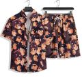 High Quality Flower Shirt Men's Short Sleeve Beach Shirt Sanya Xiawei Style Thailand Travel Vacation Couple Leisure Set. 