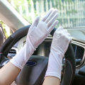 Spring Summer Stretch Embroidered Resistant Breathable Anti UV Mittens Driving Glove Sunscreen Gloves. 