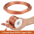 Soft Copper Wire for Electroculture Plants Bare Pure Copper Wire,1 Pound Spool,24 Gauge,0.020 Inch Dia,853.6 Inch Length. 