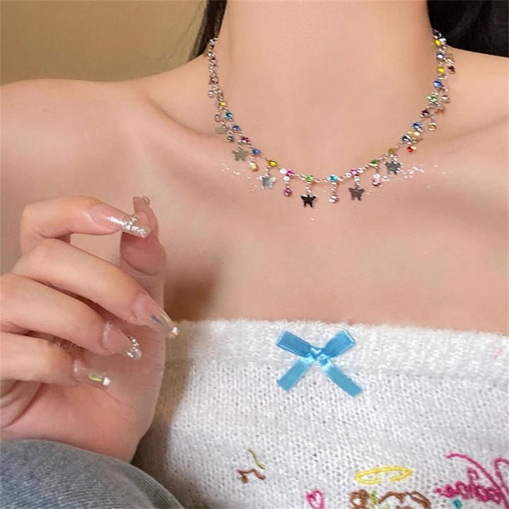 Beaded%20Butterfly%20necklace%20Delicate%20Colorful%20%20necklace%20Y2K%20necklace%20for%20Daily%20wear%20Party%20accessory%20Gift%20for%20girlfriend%20Fashion%20statement%20Jewelry%20collection%20-%20Image%203