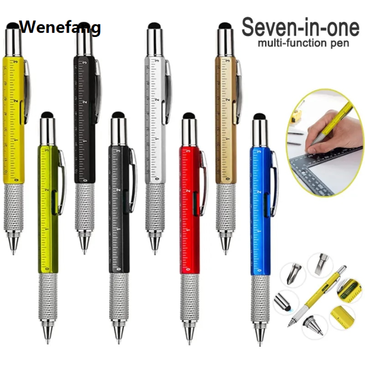 Wenefang%20multi%20cleaning%20pen%207%20in1%20Multifunction%20Ballpoint%20Pen%20with%20Modern%20Handheld%20Tool%20Measure%20Technical%20Ruler%20Screwdriver%20Touch%20Screen%20Stylus%20Spirit%20LevelTool%20Sets%20-%20Image%202