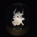 3D Decor Crystal Ball LED Night Light - Radha Krishna. 