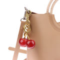 Exquisite Crystal Cherry Keychain Red Fruit Cherry Keyring Women Handbag Backpack Pendant Fashion Bag Ornament TAOPA. 