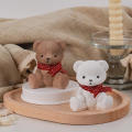 Smiling design Silicone mold High-quality Aromatherapy Home decor Teddy bear candle 3D  shape Gift item Soap making mold for DIY crafts Home. 