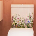 Various Green Plants Flowers Butterfly Wall Sticker Bathroom Toilet Decor Decals Living Room Cabinet Home Decoration Self Adhesive Mural Cologo. 