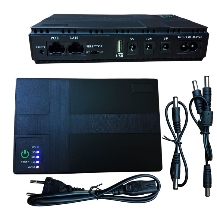 Premium Multifunctional Portable DC UPS Power Bank DC1018P – 12,000mAh ...