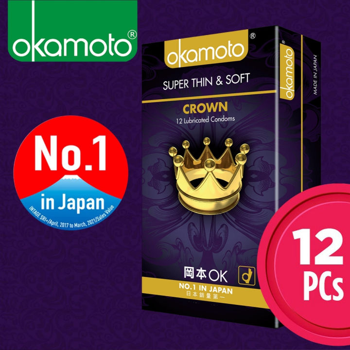 Japanese Thinnest Okamoto Crown Condom 12 Pcs. Made of SHEERLON
