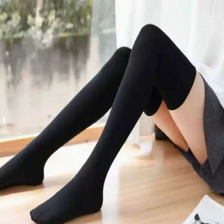 Anylady Fashion- New Sexy Black Over Knee Tight High Stocking