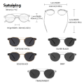 Sutuiying GCV Double Layer Removable Lens Sunglasses The Blu-Ray Glasses Original Acetate Gothic Retro Steampunk Polarized Men Women Sunglesses. 
