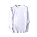 modal cotton white long sleeve t-shirt men's spring and autumn new underwear top solid color base shirt sweatshirt autumn coat. 