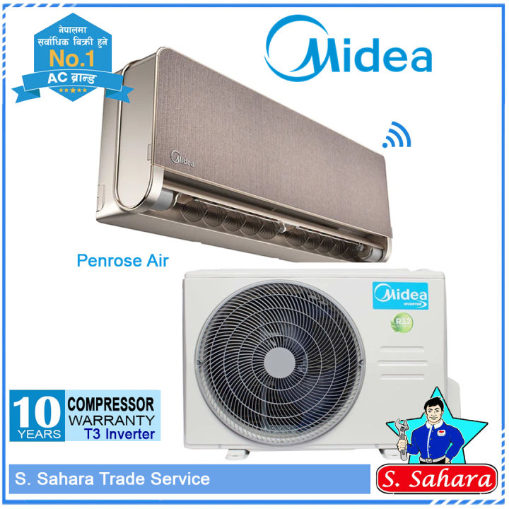 Midea Penrose series 1.5 ton T3 Inverter Wall Mounted Air Conditioner | MSXTBU-18HRFN8 (Changable Color Panel)