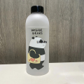 Linman Cute Panda Bear Cup 1000ml Water Bottles With Straw Transparent Luxury Cartoon Water Bottle Drinkware Frosted Leak-proof Protein Shaker. 