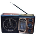 Golon Portable Multimedia Radio – USB/SD Playback, Rechargeable Battery, 3-Way Speaker System, FM/AM/SW Tuning, Headphone Jack. 