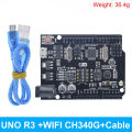 UNO R3 Official Box ATMEGA16U2 / UNO+WiFi R3 Original ATMEGA328P Chip CH340G For Arduino UNO R3 Development Board WeMos ESP8266. 