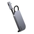 Baseus 6in1 USB Type C Multifunctional HUB, memory card reader (USB 3.0, HDMI, micro SD) Power Delivery 60 W gray (CAHUB-CWJ0G). 
